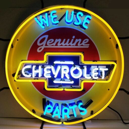 Chevrolet We use Parts Neon Sign