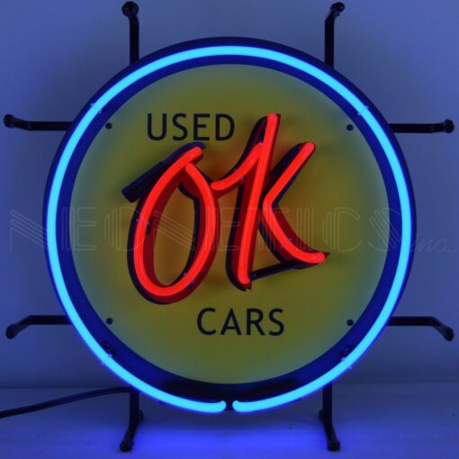 OK Used Cars Neon Sign